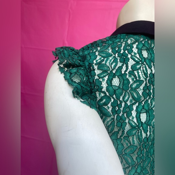 NWT Crochet see true green top with cap sleeves size XL - Picture 6 of 15